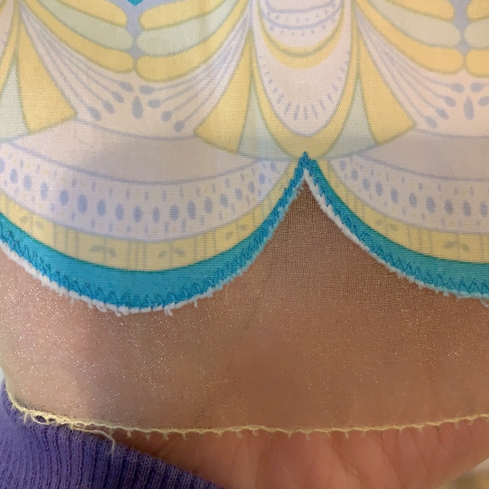 Tahari Pastel pattern Mini pleated skater skirt - Picture 5 of 6